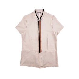 A large number of customized men's short-sleeved hotel room uniforms Personally designed corporate collar edging hidden button cleaning clothing Beige hotel cleaning clothing supplier SKHH011 H10-2109 A large number of customized men's short-sleeved hotel room uniforms Personally designed corporate collar edging hidden button cleaning clothing Beige hotel cleaning clothing supplier SKHH011 H10-2109